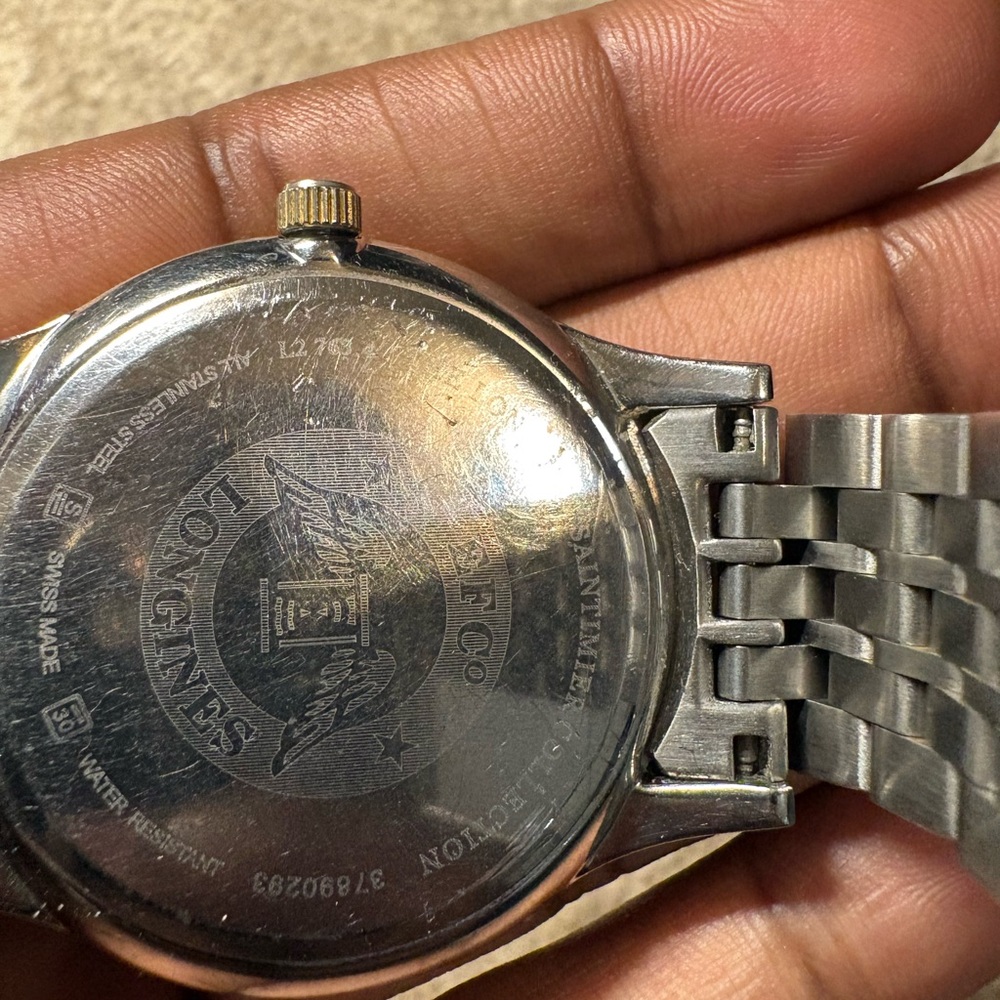 Longines Men's Black and Gold Watch - Picture 4 of 6